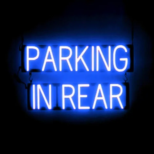 Miniatura 59 de SpellBrite Letrero EAT Letrero de neón para comer con luz LED azul, 13.1 x 6.3 pulgadas