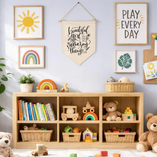 Miniatura 7 de Beautiful Girl You Can Do Amazing Things - Bandera colgante de lona para pared, regalo para niña, bebé, niños, guardería, habitación de niños