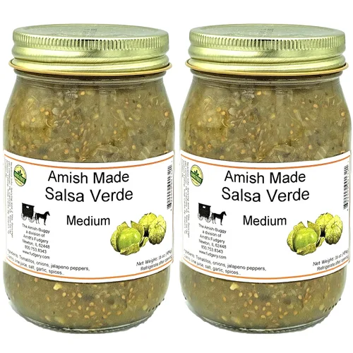 Miniatura 25 de Arndts Fudgery Amish Made Salsa Tarros de 2-16 onzas (manzana mediana)
