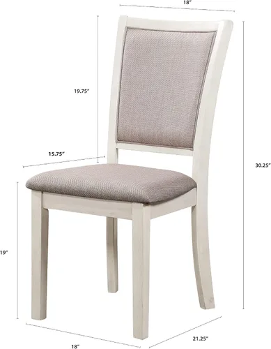 Miniatura 3 de New Classic Furniture Amy - Juego de mesa de comedor de 5 piezas, color beige y marrón