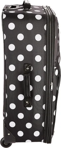 Miniatura 3 de Rockland Vara Softside - Juego de equipaje vertical de 3 piezas, Punto Negro, Vara Softside Juego de equipaje vertical de 3 piezas