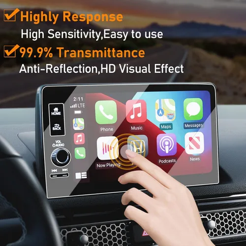 Miniatura 6 de Yumzeco Protector de pantalla compatible con Honda Civic 2022-2025 2023 2024 2025 CRV HRV Pilot Integra de 9 pulgadas, protector de pantalla