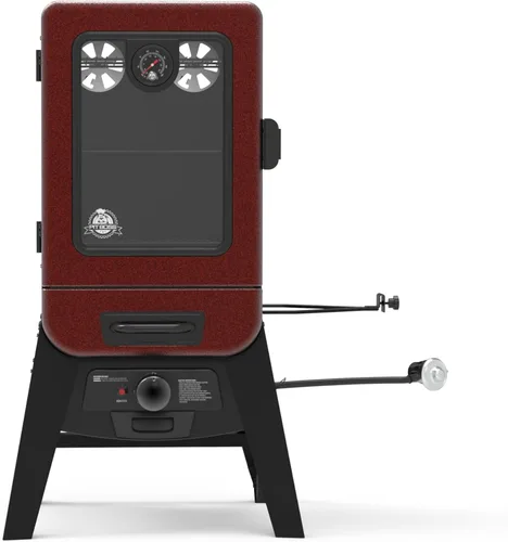 Pit Boss Ahumador vertical de gas serie 2, tono martillo rojo