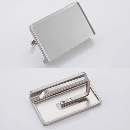 Miniatura 9 de RANDOM Soporte de papel higiénico con estante Dispensadores de papel higiénico de níquel cepillado Soporte de papel higiénico de metal sólido