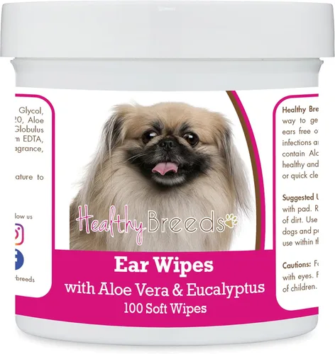 Miniatura 90 de Healthy Breeds Pastor alemán, silla de montar, toallitas de limpieza de oídos con aloe y eucalipto para perros, 100
