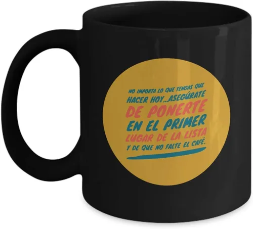 Taza de Cafe Primer Vaso, taza de téa Mate Copa divertidas, tazas personalizadas, taza de café inspiradoras, taza con mensajes positivos., 11onza