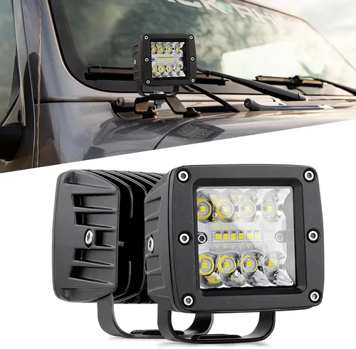 Miniatura 9 de Nirider - Cápsulas LED RGB, 2 unidades, barra de luz LED de 3 pulgadas con arnés de cableado, luces LED de cubo multicolor, Bluetooth que cambia