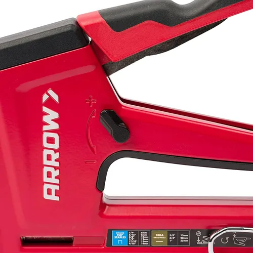 Miniatura 10 de Arrow T50RED2 - Pistola de grapas manual 2 en 1 y clavadora de clavos para tapicería, marco, aislamiento, manualidades y muebles, rojo