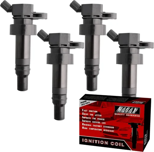 Juego de 4 bobinas de encendido turboalimentadas UF707 27301-2B110 compatibles con Hyundai Kia Forte Veloster Koup 1.6L L4 - Reemplaza B284 C936