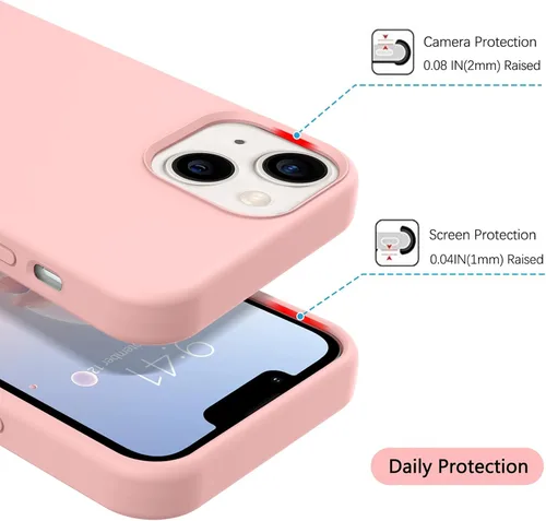 Miniatura 194 de GUAGUA Funda compatible con iPhone 17 Pro Max de 6.9 pulgadas, silicona líquida, goma de gel suave, delgada, forro de microfibra delgada