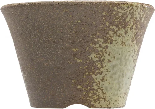 Miniatura 2 de Wazakura Serie Banko - Maceta de bonsái pequeña de cerámica, hecha a mano, con orificio de drenaje, 4.3 pulg (110 mm), fabricada en Japón