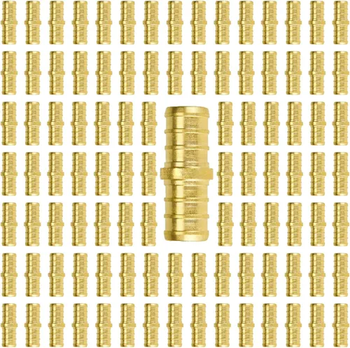 Miniatura 53 de SUNGATOR Paquete de 50 accesorios Pex de 1/2" en T, accesorios Pex de 1/2 pulgada en T, sin plomo, de latón, certificados NSF