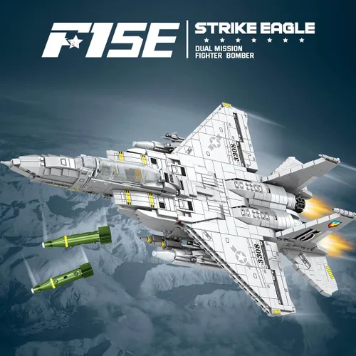 Miniatura 2 de Technic F-15E Eagle Fighter Jet Kit de construcción, serie militar de bloques de construcción (2216PCS)