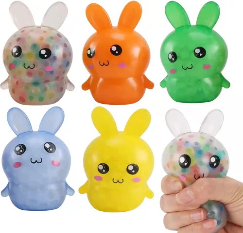 Miniatura 9 de Relleno para cesta de Pascua, esenciales para cesta de Pascua, 4 unidades, bolas de estrés de conejo de Pascua para adultos, bolas para aliviar