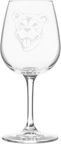 Miniatura 440 de Copa de vino de 12.75 onzas con diseño de perro grabado