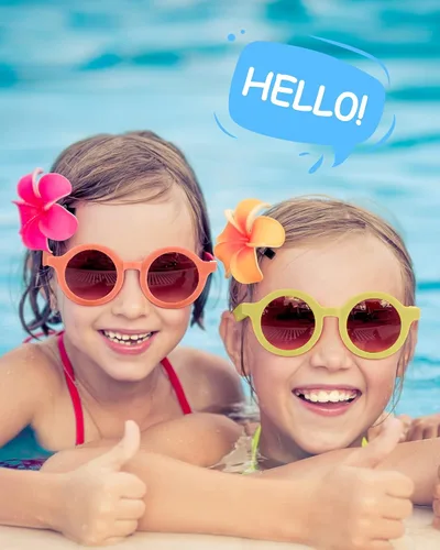 Miniatura 6 de Flutesan 24 pares de lentes de sol redondos para niños, lindos lentes de sol circulares retro para niños y niñas, niños pequeños al aire libre UV