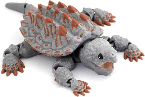 Miniatura 13 de Yipintang Criaturas Impresas en 3D Animales Flexibles - Juego de Animales Fidget de 7 Pulgadas para Decoración de Estantes (Pareja de León Adulto)
