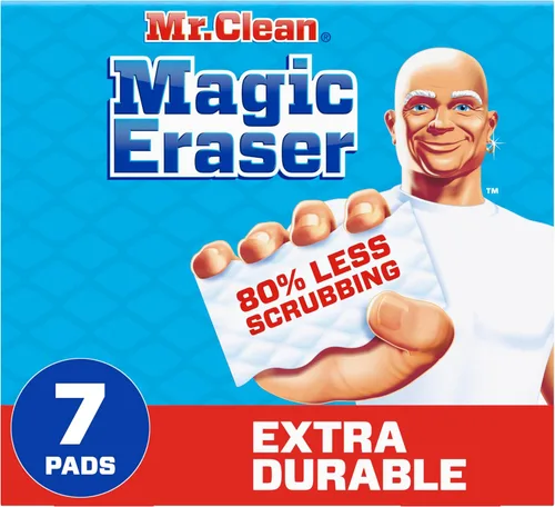 Mr. Clean Borrador mágico, limpiador multiusos, limpiador de limpieza, pared, tenis, cocina, baño, ducha, esponja de melamina, almohadillas extra