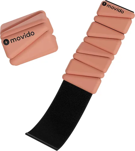 Movido - Pesas ajustables para muñeca y tobillo | 1 libra cada una (2 por juego) | Pesos ajustables para entrenamiento para mujeres y hombres |