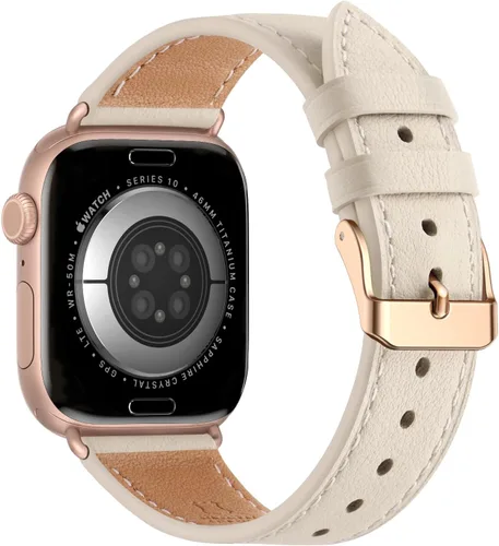 Miniatura 15 de Bestig - Correa compatible para Apple Watch de 38mm, 40mm, correa de repuesto de cuero genuino para iWatch Series 6, SE, 5, 4, 3, 2, 1, Sports &