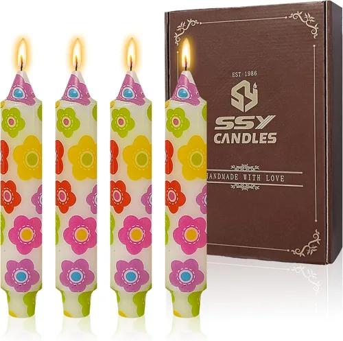 Miniatura 51 de Candelabros cortos de 5 pulgadas con velas cónicas verde oscuro, 4 piezas para cena, hogar, boda, fiesta, decoración