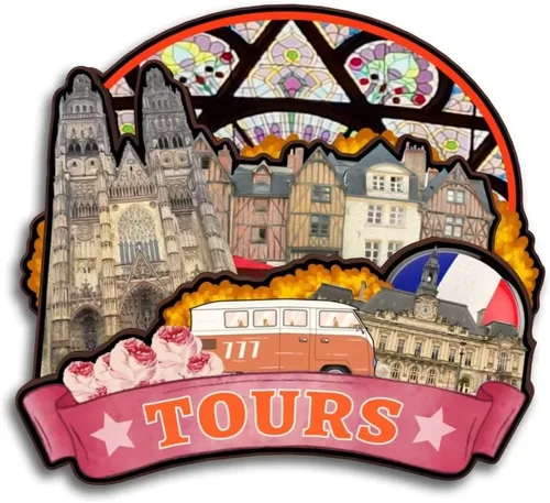 Miniatura 19 de Blois Centre-Val de Loire Francia - Imán de madera para nevera, colección 3D, hecho a mano, viajes, ciudad, recuerdos, nevera, regalo