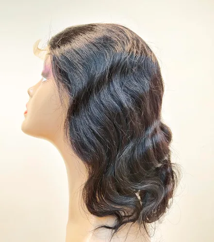 Miniatura 6 de Peluca ondulada de 4 x 4 con cierre de encaje transparente HD, pelucas de cabello humano virgen brasileño para mujeres, prearrancadas con abuelitos