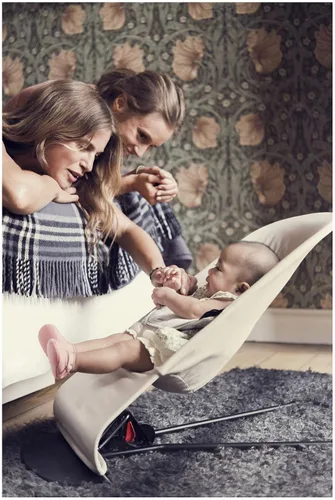 Miniatura 6 de BabyBjörn Bouncer Balance Soft, Algodón/Jersey, Beige/Gris 2-en-1 Asiento Ajustable para Bebé y Silla para Niños Pequeños, Recién Nacido a Niño