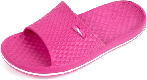 Miniatura 10 de FUNKYMONKEY - Sandalias de baño para mujer, sandalias para el interior del hogar, playa, antideslizantes