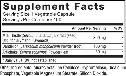 Miniatura 6 de Force Factor Fórmula de apoyo hepático de cardo mariano con raíz de diente de león y alcachofa, suplemento de cardo mariano de silimarina de 300 mg