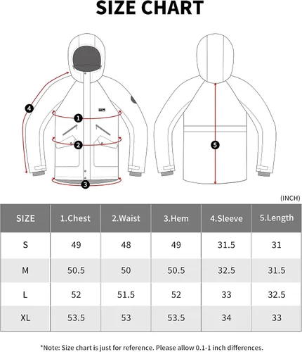 Miniatura 7 de Actleis Chaqueta de snowboard impermeable para hombre, abrigo de nieve cálido a prueba de viento con capucha