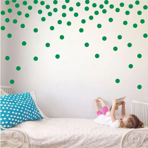 Miniatura 21 de Adhesivos decorativos de vinilo para pared, diseño de círculos de lunares, fácil de despegar y pegar, adhesivos decorativos extraíbles para Beige