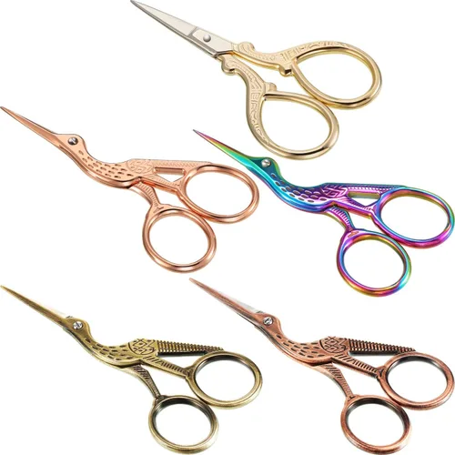 Tijeras clásicas de cigüeña, con punta de acero inoxidable, diseño de grúa, de 3.6 pulgadas, para bordado, manualidades, trabajo de aguja, trabajo