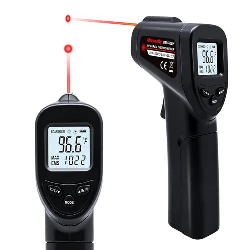 Pistola de temperatura de termómetro infrarrojo (NO para humanos) -58℉~1022℉ (-50℃~550℃) Termómetro láser infrarrojo digital de lectura instantánea