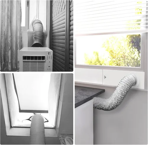 Miniatura 5 de Kit de ventana de ventilación de secadora para manguera de ventilación de secadora de 4 pulgadas de diámetro, kit de ventilación ajustable