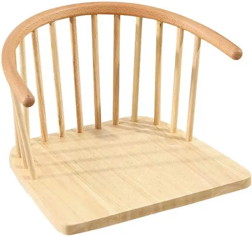 Miniatura 4 de QQXX Silla japonesa sin piernas, cojín para silla perezosa, respaldo de ventana de bahía, sillas de juego, sofá perezoso portátil de bambú