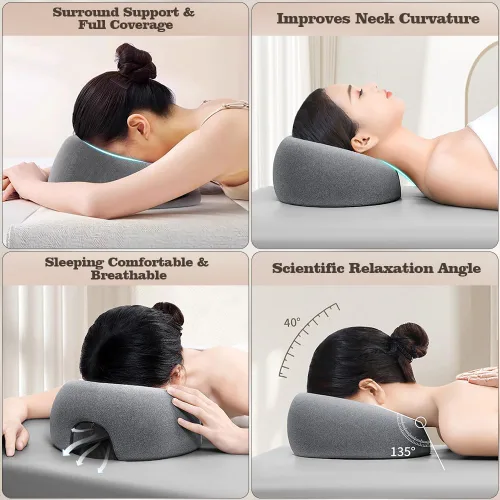 Miniatura 6 de Almohada boca abajo para mesa de masaje, reposacabezas de masaje para cama, dormir boca abajo, almohada BBL después de la cirugía, recuperación