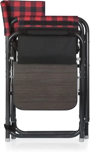 Miniatura 8 de Picnic TIME Silla de directores al aire libre con mesa auxiliar, silla de playa para adultos, silla de camping con mesa Patrón de cuadros de búfalo