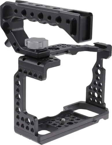 Miniatura 2 de Hersmay Jaula A7III con mango superior, jaula de cámara A9 para cámara Sony A7III / A7RIII /A9 /A7II sin espejo, múltiples orificios de tornillo