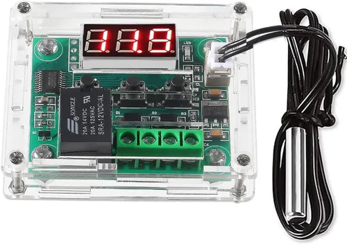 Miniatura 6 de W1209 DC 12V Tablero de controlador de temperatura digital azul pantalla digital termostato -58.0-230.0 °F Interruptor electrónico de control