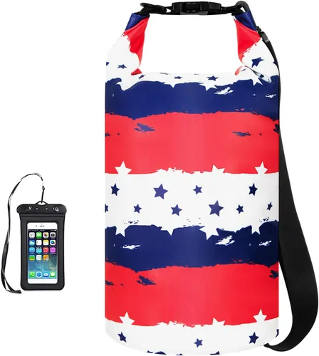 Miniatura 13 de OMGear - Bolsa seca impermeable y bolsa para teléfono, bolsa flotante de 40L/30L/20L/10L/5L para kayak, navegación, actividades al aire libre verde