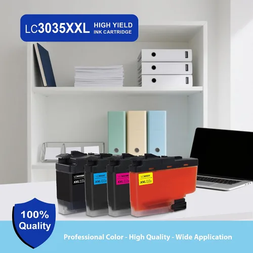 Miniatura 4 de MOLIMER LC3035 BK/C/M/Y - Juego de 4 cartuchos de tinta compatibles con Brother LC3035XXL LC3035BK, LC3035C, LC3035M, LC3035Y Juego de cartuchos