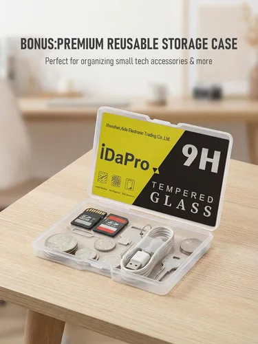 Miniatura 4 de iDaPro Protector de pantalla para reloj inteligente Michael Kors Gen 6 Bradshaw [4 unidades] Vidrio templado, antiarañazos, sin burbujas, fácil