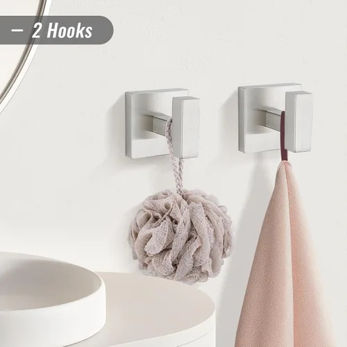 Miniatura 4 de YACVCL Juego de barras para toallas, juego de herrajes para baño de 5 piezas níquel cepillado accesorios de baño, juego de soportes para toalleros