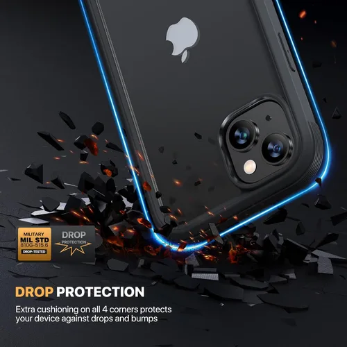 Miniatura 3 de Diaclara - Funda diseñada para iPhone 15 Plus de 6.7 pulgadas, funda transparente de cuerpo completo con protector de pantalla, funda resistente