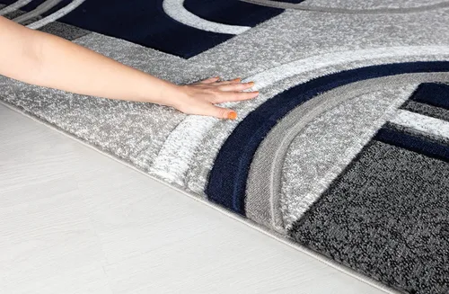 Miniatura 5 de Glory Rugs - Tapete moderno suave tallado a mano, alfombra contemporánea con textura mullida prémium para interior, sala de estar, comedor y Azul