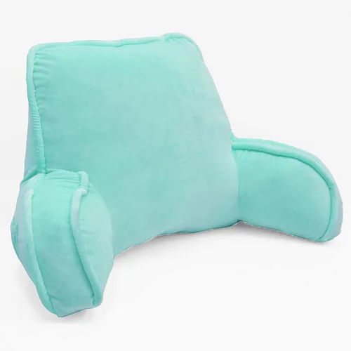 Miniatura 15 de Almohada aterciopelada súper suave para respaldo de lectura, brazos y bolsillos, de 18 pulgadas de alto para sentarse en la cama, sofá, cojín