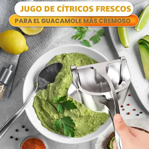 Miniatura 9 de Exprimidor manual con mango ergonómico y resistente, boquilla para verter sin desorden, exprimidor de mano de aleación de aluminio Capacidad
