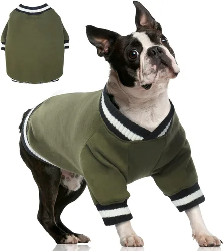 Miniatura 24 de FUAMEY Sudadera con capucha para perro - Suéter de forro polar para mascotas cálido de invierno, suave, lindo suéter azul para perrito, niño o niña