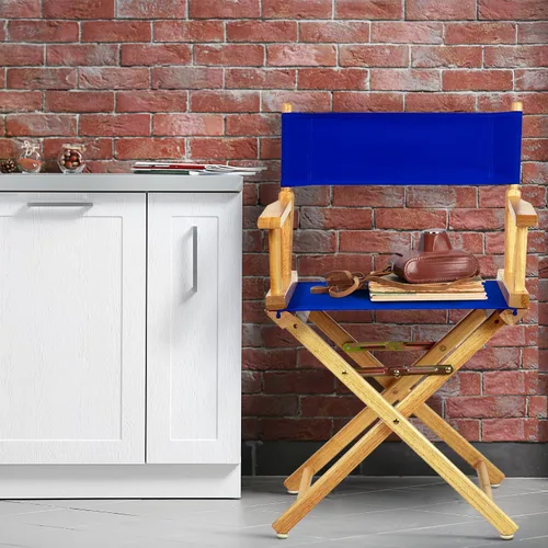 Miniatura 2 de Casual Home - Silla de director de 18 pulgadas con marco natural, lona azul real